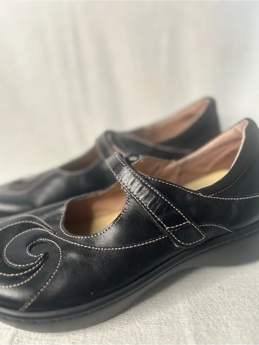 Naot Black Leather Mary Jane Comfort Shoes